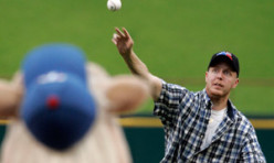 Iraq War Veteran throws out first pitch at Texas Rangers game