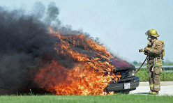Passenger Van Fire